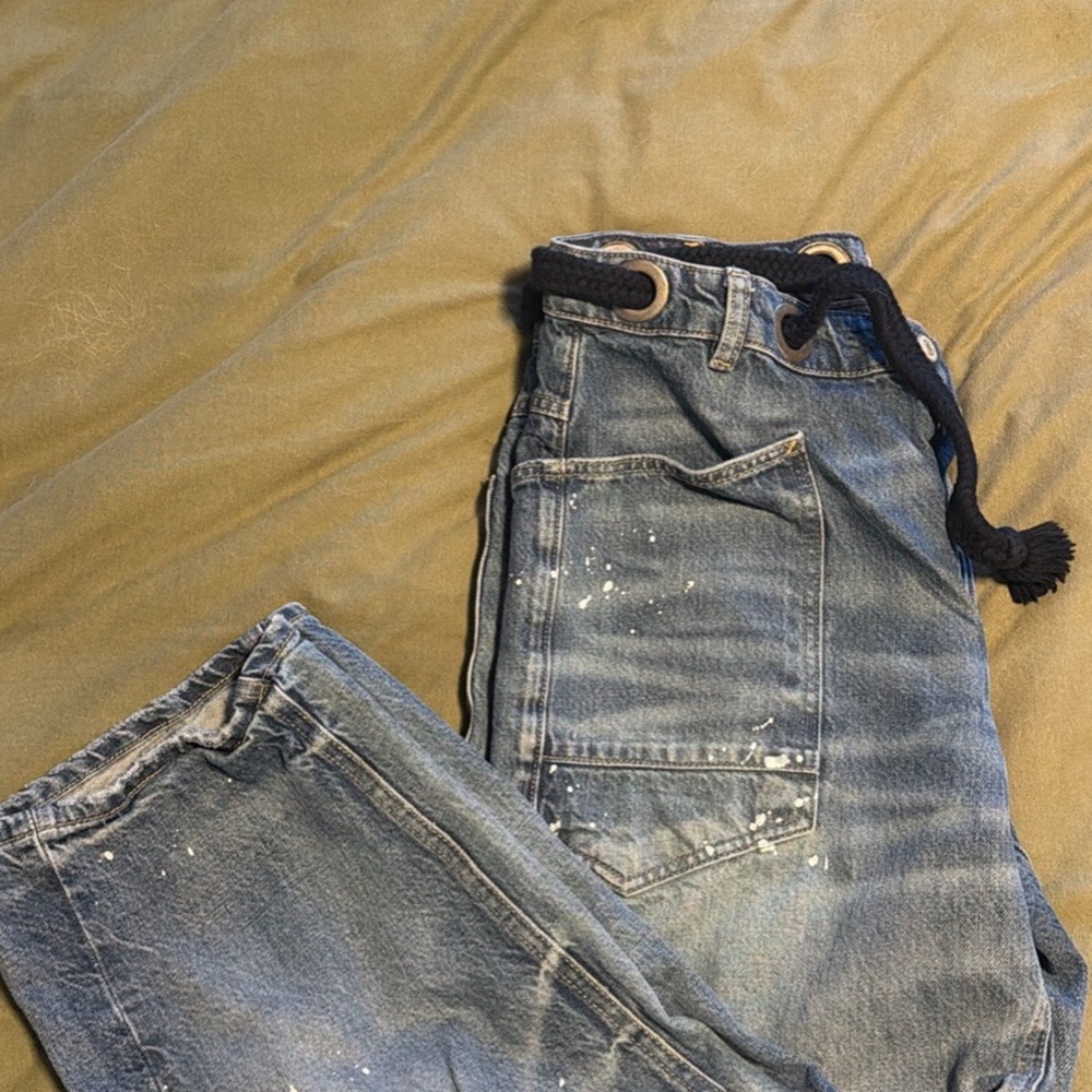 Free People We The Free Moxie Low Slung Pull-On Barrel Jeans 26 NWT